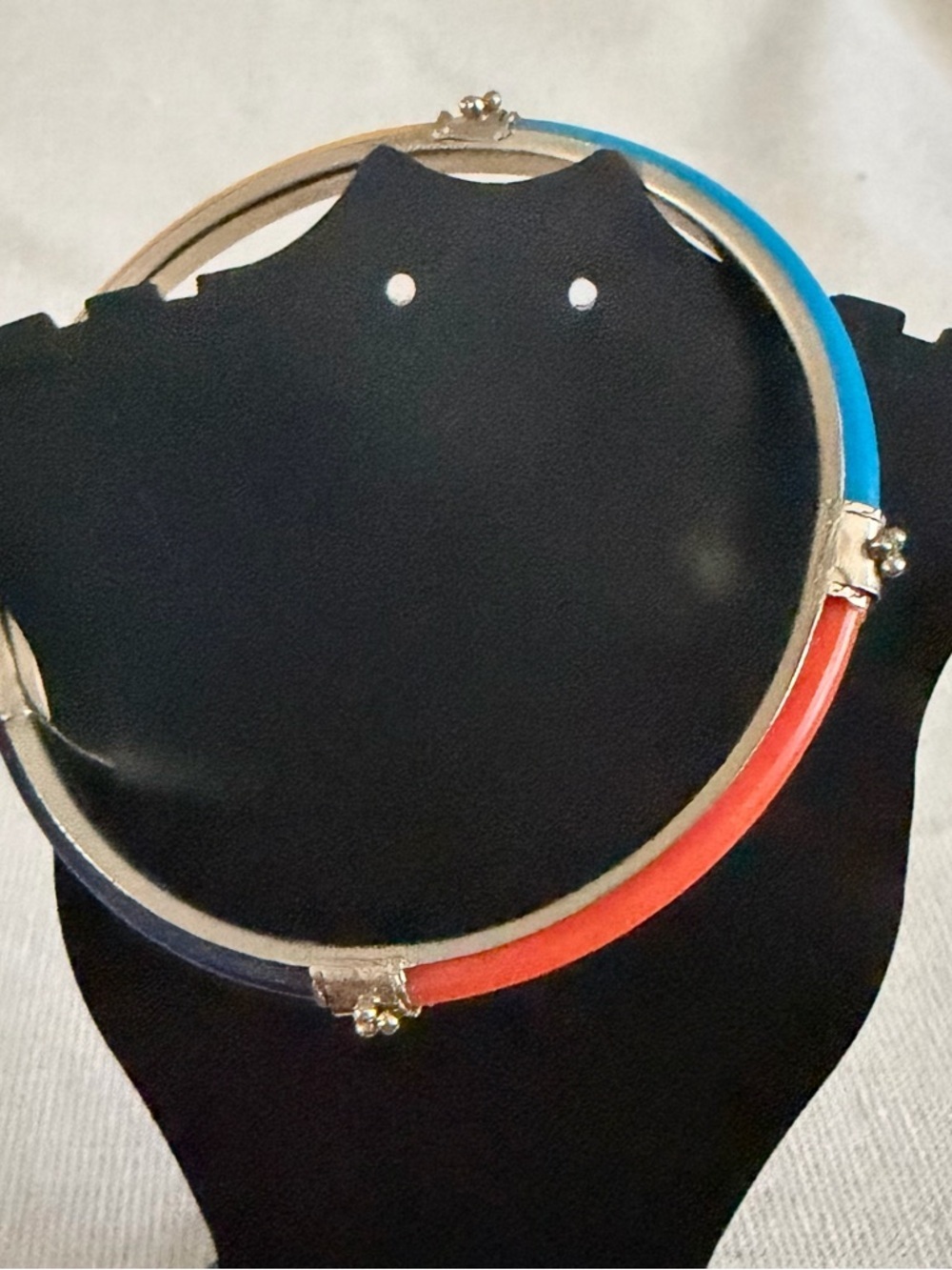Women's Enamel Bangle Bracelet - Blue, Red, Black, Yellow